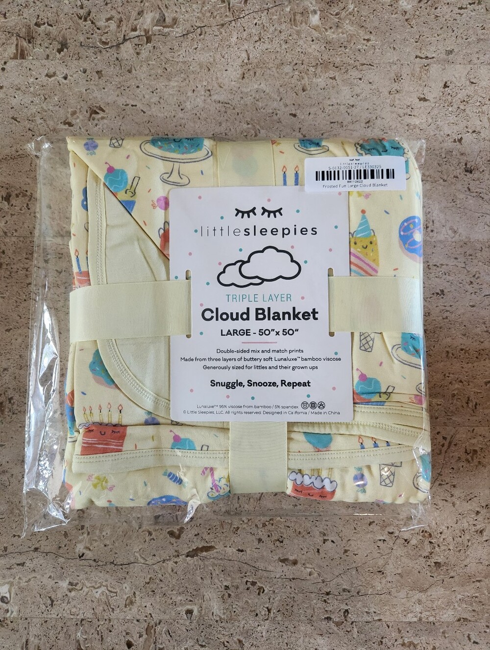 Little Sleepies Frosted Fun Large Cloud Blanket, NWT